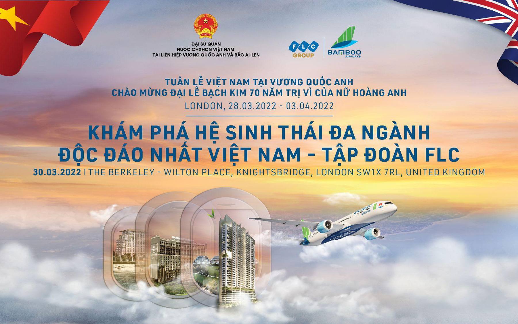 FLC “Anh tiến” sau khi Bamboo Airways khai trương đường bay thẳng Việt - Anh