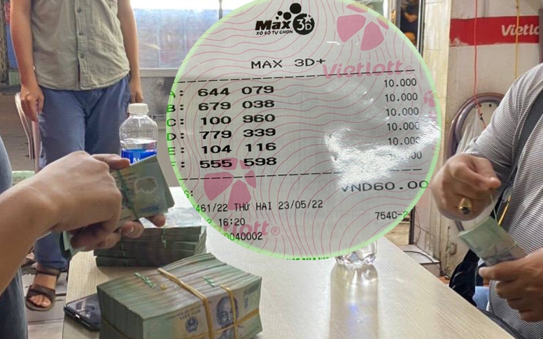 Vừa trúng Max 3D+ trúng tiền tỉ, người chơi nhận thưởng liền tay