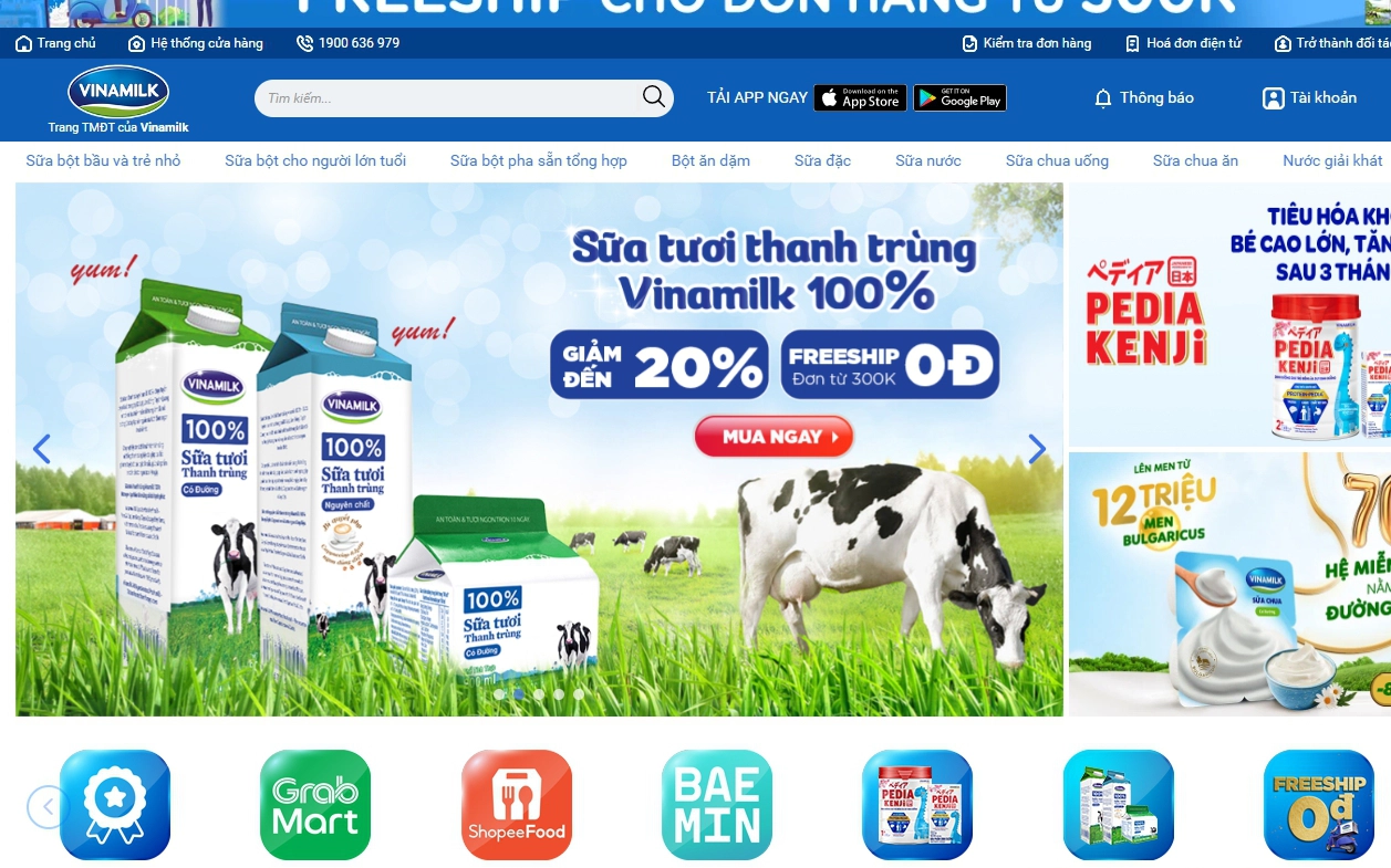 Vinamilk có 5 nhãn hiệu lot top 10 thương hiệu sữa và sản phẩm từ sữa được chọn mua nhiều nhất