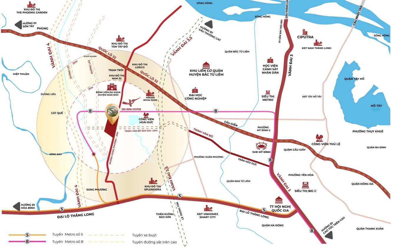 Sơn Đồng Center (Hoài Đức) – Phố thương mại, tiếp giáp 4 trục đại lộ