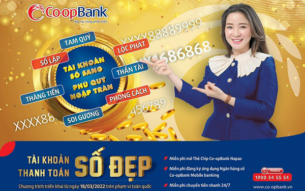 Tài khoản số đẹp Co-opBank – khẳng định phong cách, tài lộc ghé thăm