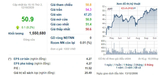 Quỹ ngoại vừa nhận trao tay gần 1,2 triệu cổ phiếu FPT - Ảnh 1.