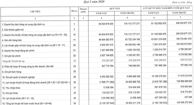 Thuỷ điện Vĩnh Sơn – Sông Hinh (VSH): Doanh thu giảm sút, nửa đầu năm 2020 lỗ 3 tỷ trong khi cùng kỳ lãi hơn 110 tỷ - Ảnh 1.