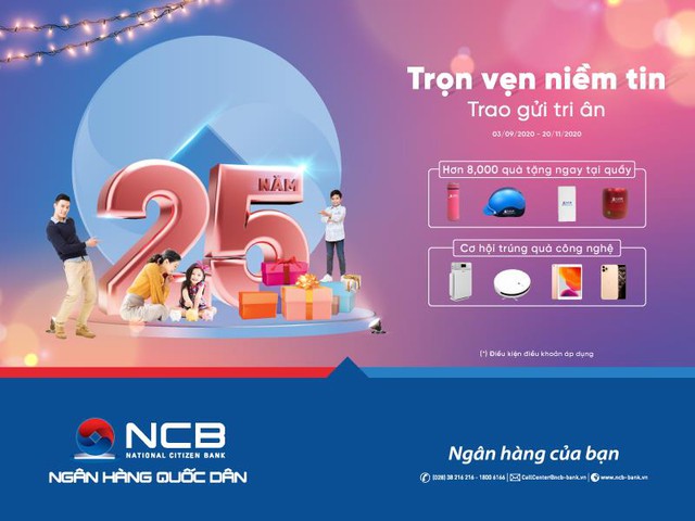 NCB dành hàng nghìn quà tặng cho khách hàng nhân dịp sinh nhật 25 năm - Ảnh 1.