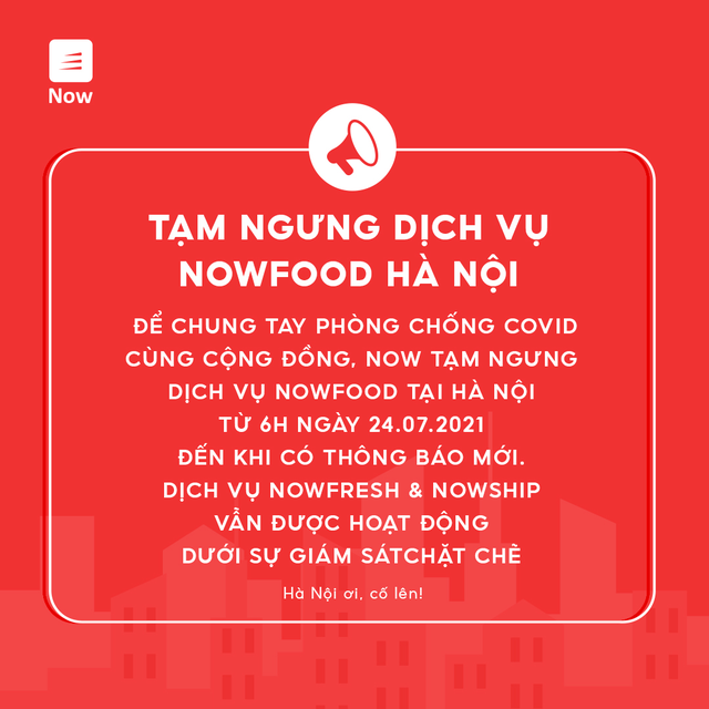 Grab, Baemin, Now thông báo ngừng dịch vụ giao đồ ăn tại Hà Nội - Ảnh 2.