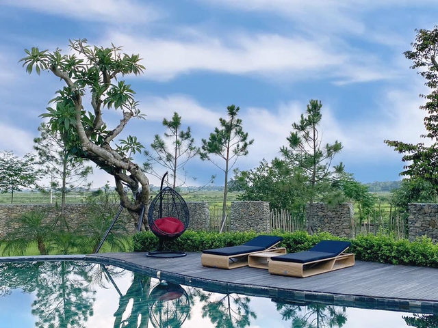 Nhà vườn 2000m2 tuyệt đẹp ở ngoại thành Hà Nội: Có mái lá, bể bơi và cả sân golf mini, không gian sống lý tưởng như resort cao cấp, ai cũng mê - Ảnh 8.
