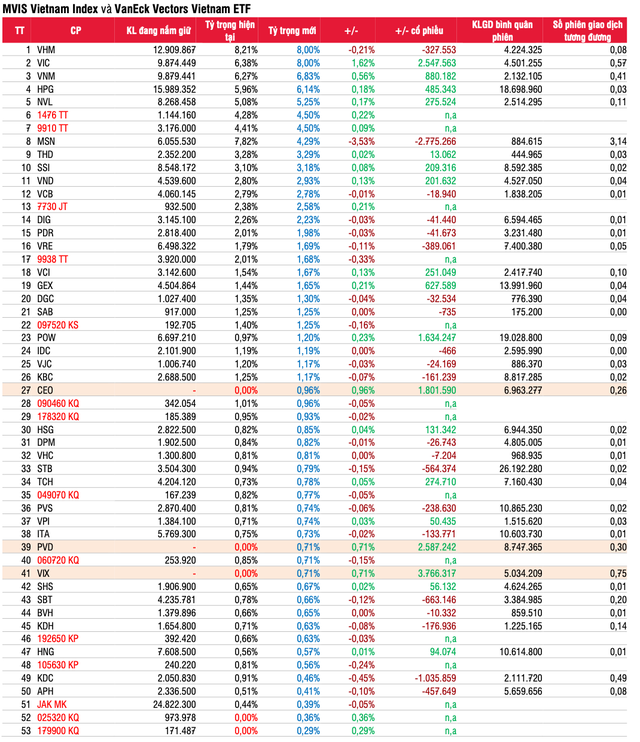 SSI Research dự báo danh mục ETF kỳ quý 1/2022: Thêm vào lượng lớn cổ phiếu NLG, VND, CEO, PVD, VIX; Fubon tăng tỷ trọng VHM, HPG, HDB và ACB - Ảnh 1.