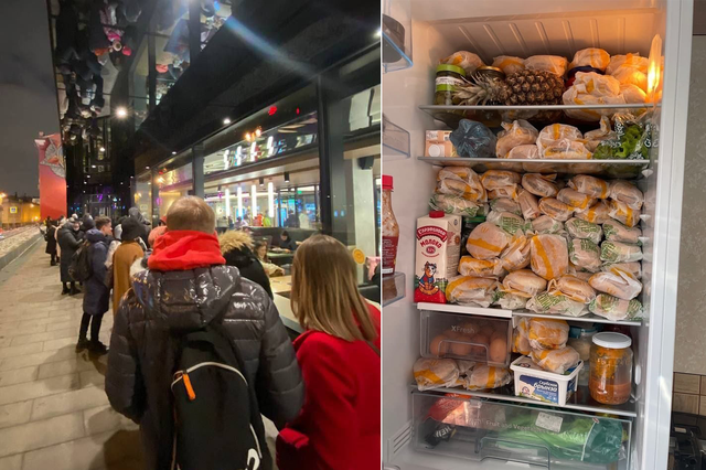 Nghe tin McMcDonalds chuẩn bị đóng cửa, người dân Nga vội vàng xếp hàng đi mua hamburger lần cuối bất chấp giá lạnh - Ảnh 2.