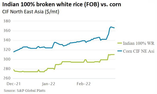 Bất thường giá gạo tấm ở Châu Á vọt lên ngang giá gạo nguyên hạt - Ảnh 1.
