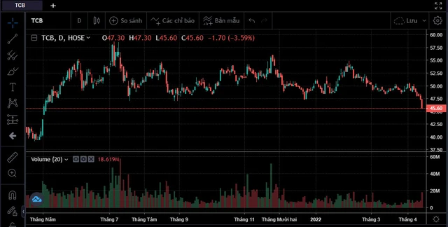TCB chạm đáy gần 1 năm dù được giới phân tích kỳ vọng lớn - Ảnh 1.