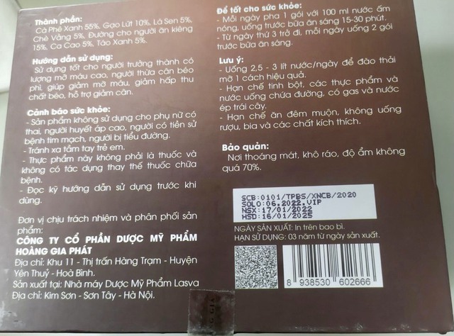 Thu hồi thực phẩm bổ sung cà phê Hoàng Gia do không đảm bảo an toàn - Ảnh 2.