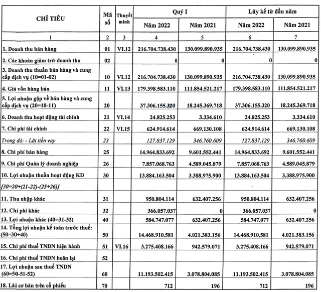 Phân lân Ninh Bình (NFC) hoàn thành 73% mục tiêu lãi cả năm chỉ trong quý 1 - Ảnh 1.