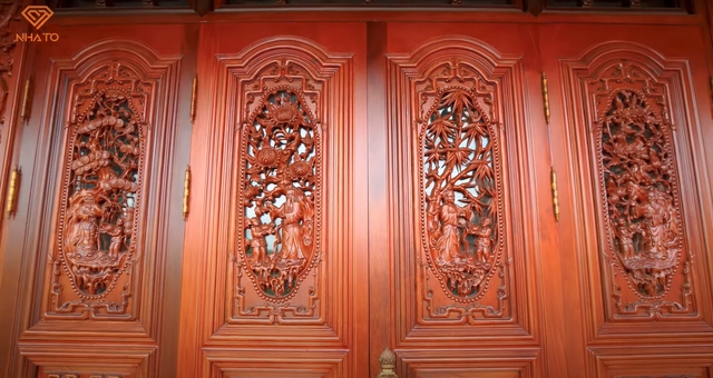 Choáng ngợp biệt phủ 4.000m2 gần 20 năm tuổi của đại gia Nghệ An: 100% làm bằng gỗ, vẻ đẹp vượt thời gian - Ảnh 7.