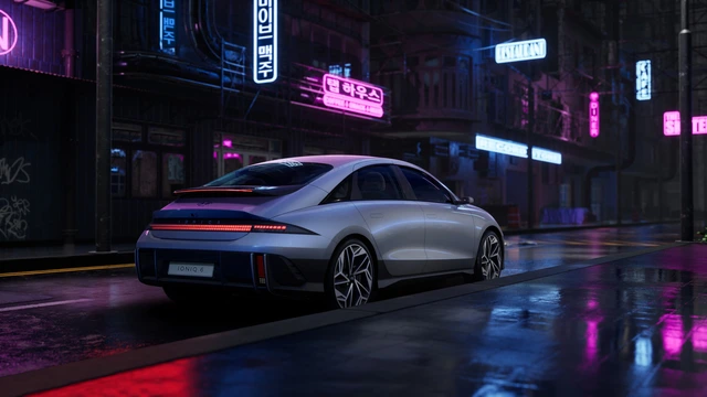 Sedan chạy điện đầu tiên của Hyundai chính thức vén màn với gương kỹ thuật số, dáng giống hệt Porsche - Ảnh 1.